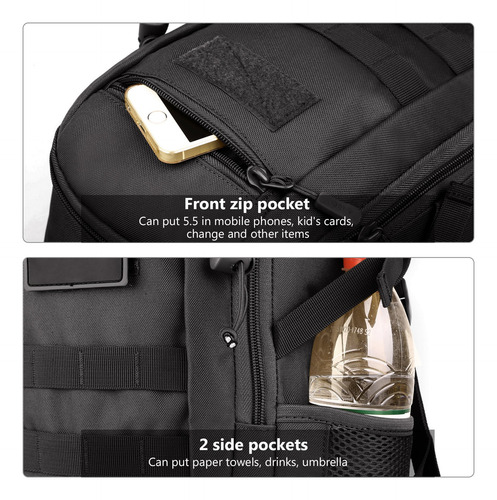 Mochila Arcenciel Tactical 20l De Nailon Impermeable Negra