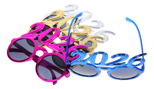 Gafas De Fiesta 2026 De 4 Piezas: Gafas De Sol De Feliz Noch