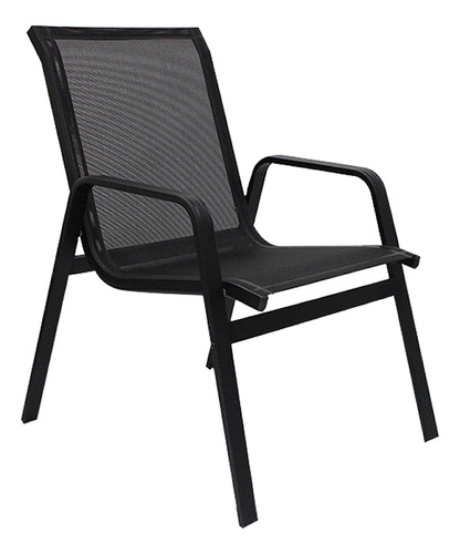 Cadeira De Piscina Jardim Poltrona Lótus Aluminio E Tela 