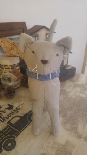 Muñeco Gato Waldorf( Paño Naval )