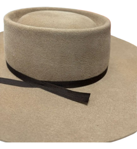 Sombrero Gaucho Paño Para Baile Folklore Ala 10 Beige 5 Paño