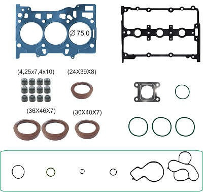 Junta Motor Fox Up 1.0 3c Bastos 111011