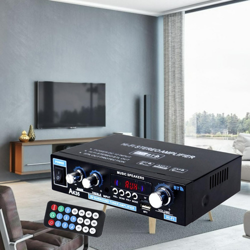 . Amplificador De Potência De Áudio Portátil Ak35 90w X2