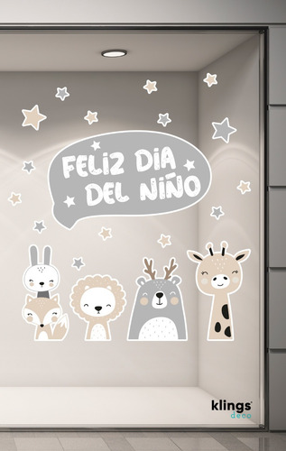 Imagen 4 de 8 de Vidrieras Del Día Del Niño Feliz Dia Del Niño Grandes