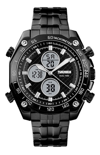 Reloj Hombre Skmei 1302 Acero Alarma Cronometro Elegante