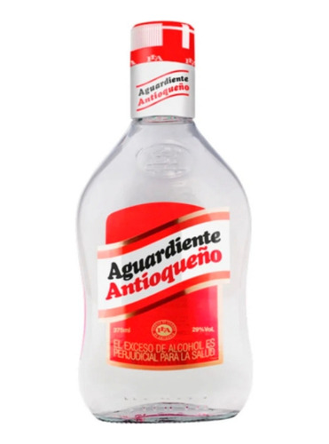 Aguardiente Antioqueño X 375  Ml Tapa Roja