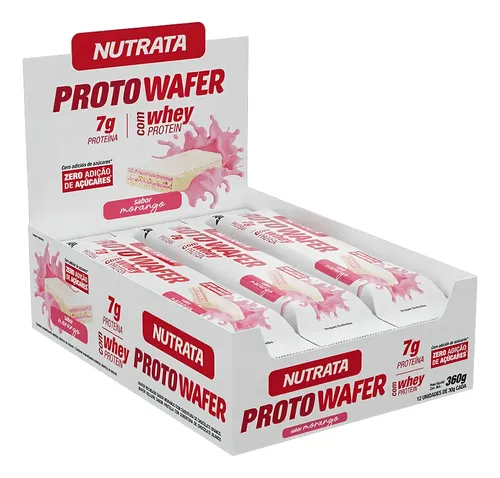 Proto Wafer Protobar Havanna Caixa 12 Unidades - Nutrata Sabor Mo...
