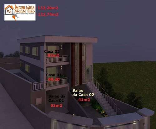 Imagem 5 de 12 de Casa Com 2 Dormitórios À Venda, 82 M² Por R$ 345.000,00 - Bonsucesso - Guarulhos/sp - Ca0254