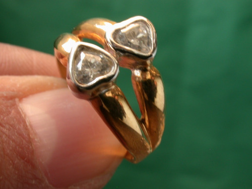 Anillo Enchapado Oro 18k Español Luli Ofert Circonia Corazon