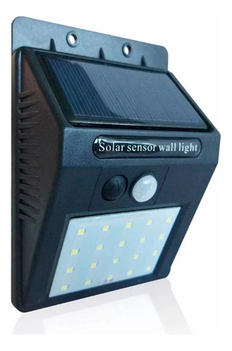 Reflector Led Panel Solar 20w Recargable Sensor Movimiento