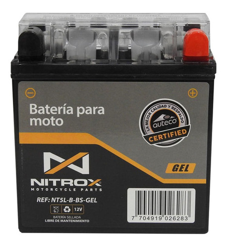 Batería Nitrox Gel  Moto Discover 125