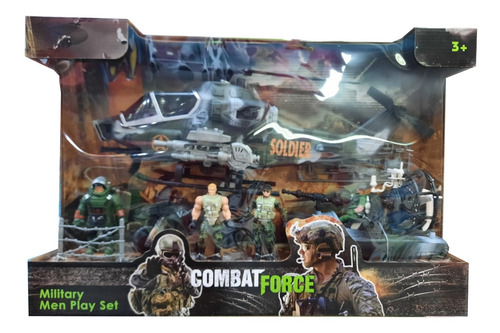 Imagen 2 de 5 de Set Combat Force Figs Articuladas Armas Vehiculos Jlt 99340