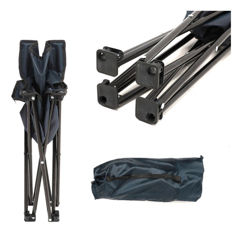 Imagen 4 de 10 de Sillas De Camping Klatter Plegable Set 2 Unidades Azules