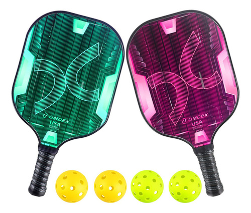 Pickleball Pro Raquetas Métricas De Vidrio Con Accesorios