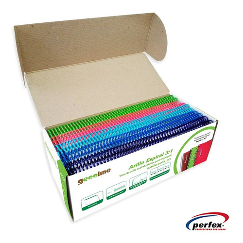 Imagen 3 de 7 de Perfex Arillo Espiral Multicolor Gecoline Paso 3:1