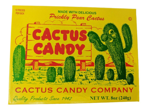 Cactus Candy Company 1/2 Lb Caja Arizona Prickly Pear Cactus