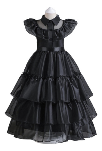 Vestido Niña Wednesday Addams Con Mano Ropa Infantil