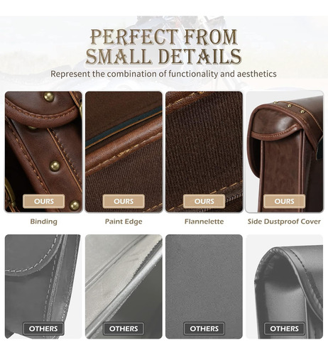 Alforjas Para Moto Nicecnc, Color Marron, 2 Unidades