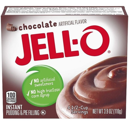 Jello Pudding En Polvo Mix Pudin De Chocolate Importado