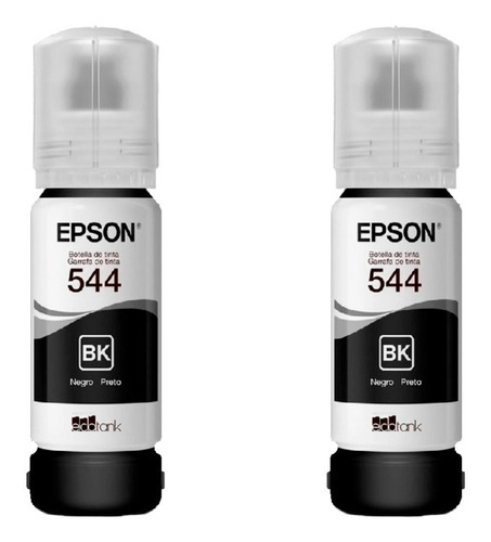 Kit 2 Tintas Epson T544 Negro Tinta Continua L1210 L3210