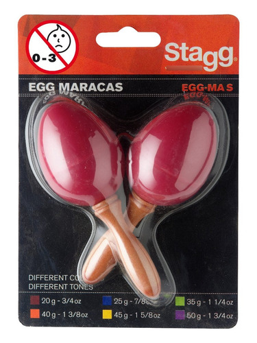 Huevo Ritmico / Shaker Stagg Egg-ma S/rd Rojo Mango Corto