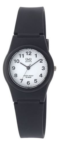 Reloj Q&q, Dama Vq81j005y Apto Para Deportes Acuaticos Color De La Correa Negro Color Del Bisel Negro Color Del Fondo Blanco