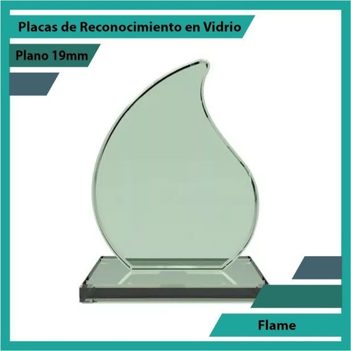 Placas De Reconocimiento En Vidrio Forma Flame 