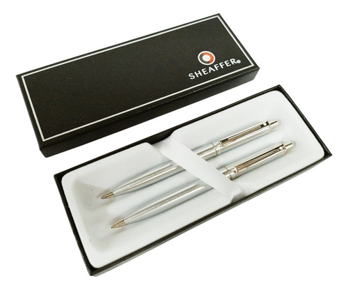 Bolígrafo + Portaminas 0,7 Sheaffer Sentinel Brushed Tinta Negro Exterior Chrome