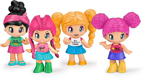 Pinypon 2 Figuras Mejores Amigas C/ Accesorios Original 5572 Pelo Rosa Y Rubia