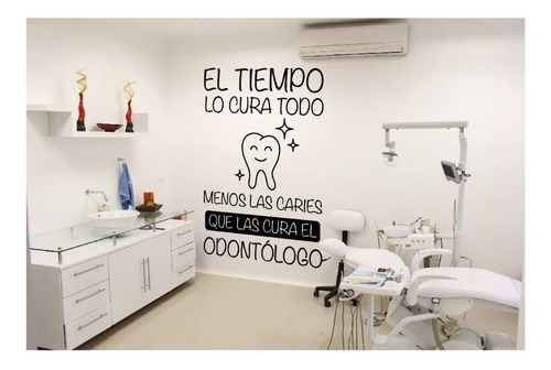 Vinilo Decorativo Frase Dentista Odontólogo Consultorio