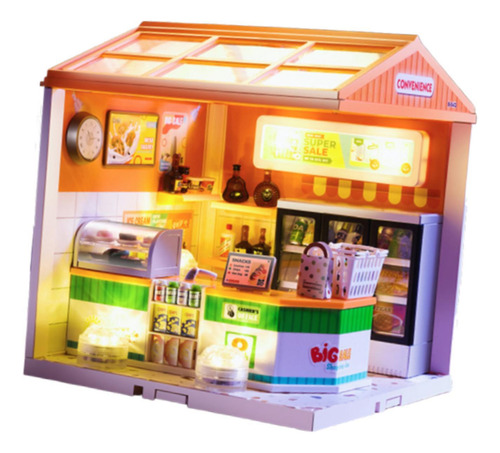 Kit De Casa De Muñecas En Miniatura Tienda De Conveniencia