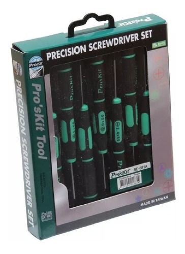Imagen 3 de 6 de Kit Destornilladores Planos Y Philips Proskit Sd-081a Electronica