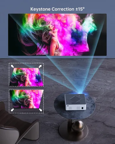 Proyector Hision Mini 1080p 8000 Lúmenes Portátil Soporte 4k
