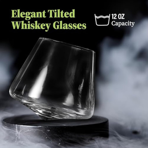 Juego De 2 Vasos De Vino De Whisky Inclinados,