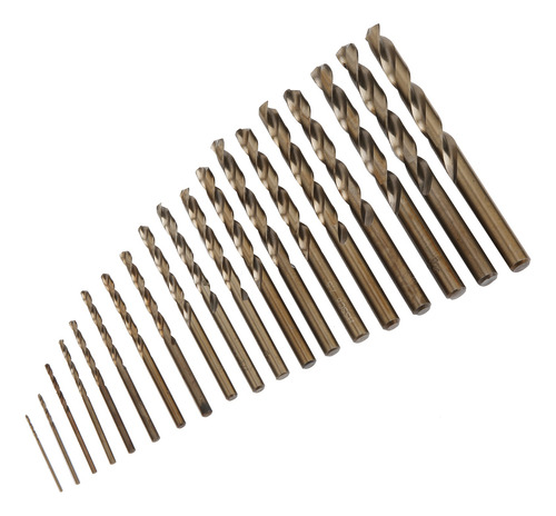 Juego De Brocas Helicoidales, 19 Unidades, M35, Con Contenid