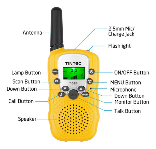 Juguetes Para Niños De 3-8 Años,walkie Talkie Para Niños 22 Canales Lcd Pantalla Vox Larga Distancia 3km,regalos Para Niños O Niñas De 3 A12 Años