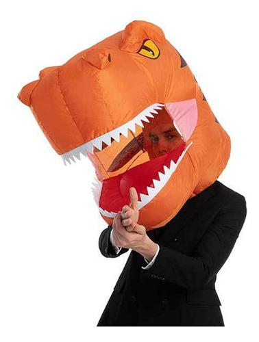 Máscara Inflable De Halloween, Accesorio De Dinosaurio