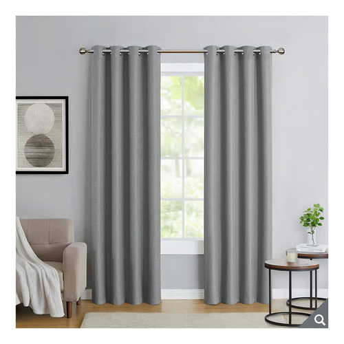 Juego De Cortinas Blackout Eclipse Color Gris