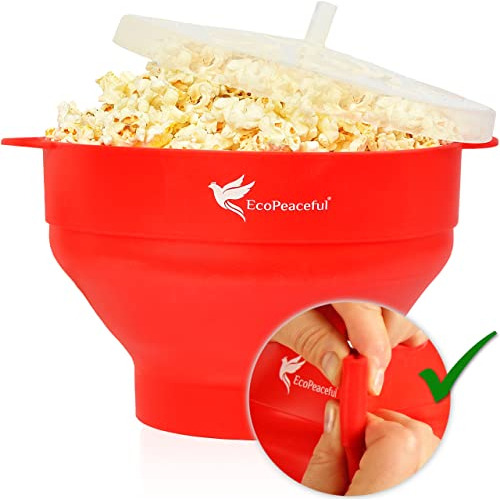 Silicone Microwave Popcorn Popper Collapsible Bowl - 10...