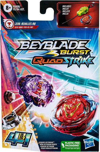 Beyblade Burst Quadstrike Zeal Achilles A8 Hasbro Original