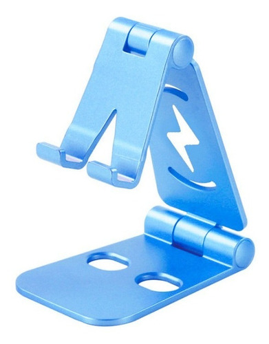 Soporte Universal Plegable Antiderrapante Tablet Celular Color Azul celeste
