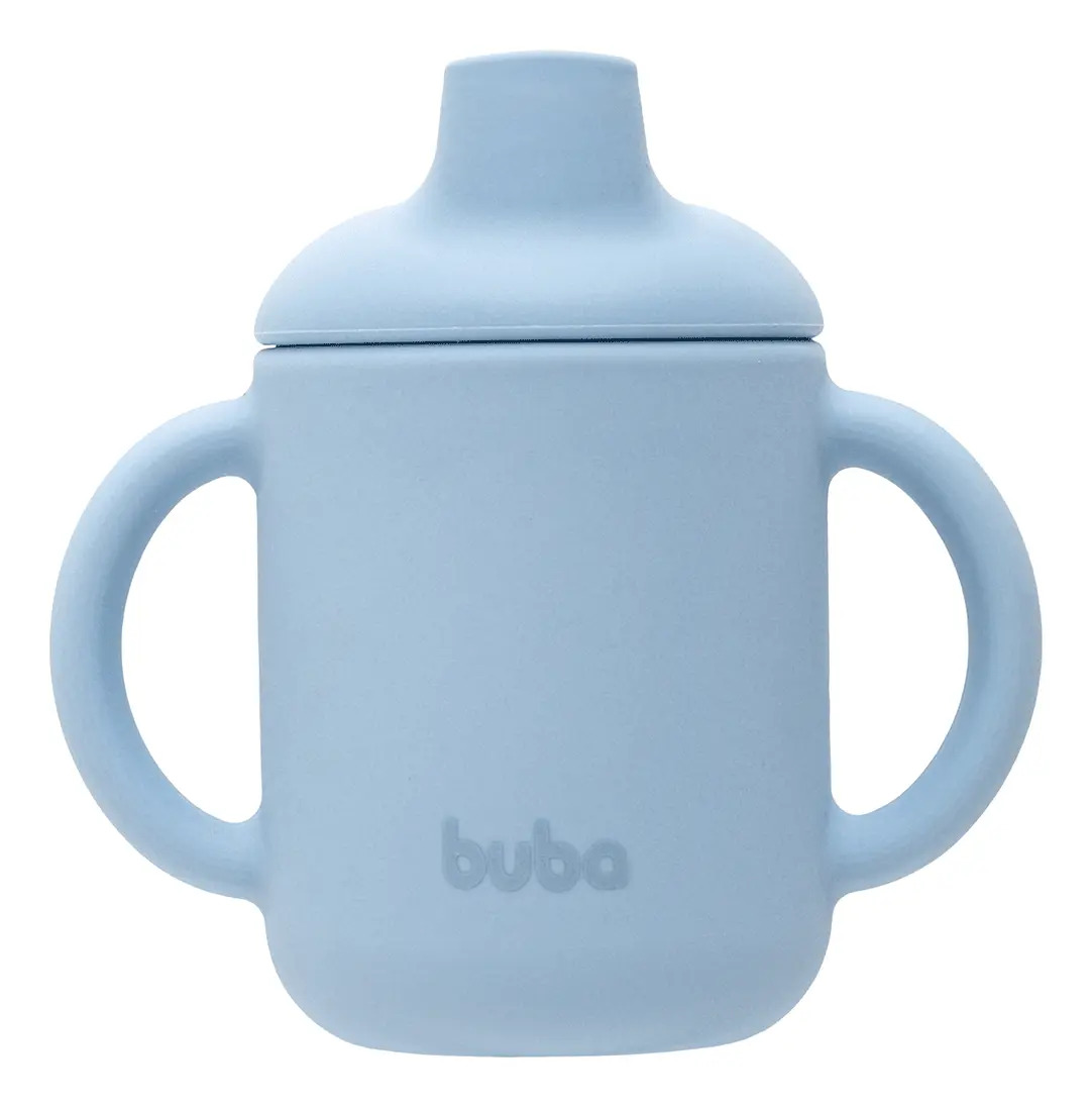 Buba, Copo De Transição Em Silicone Com Alça 120ml - Azul
