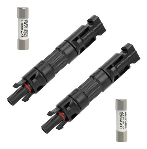 Conector Mc4 Porta Fusible Con Fusible 1000vdc 25a X 2 Unid.