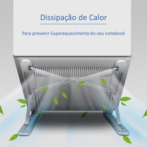 Suporte Note Apoio Notebook Laptop Computador Mesa Universal Cor Cinza