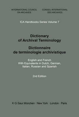 Libro Dictionary Of Archival Terminology / Dictionnaire D...