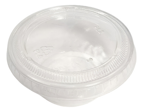 Souffle Pla 4 Oz Con Tapa Paquete De 100 Piezas Color Transparente