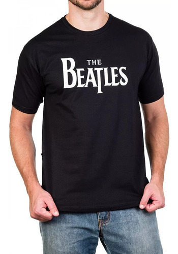Camiseta The Beatles Escrita 100% Algodão - Unissex