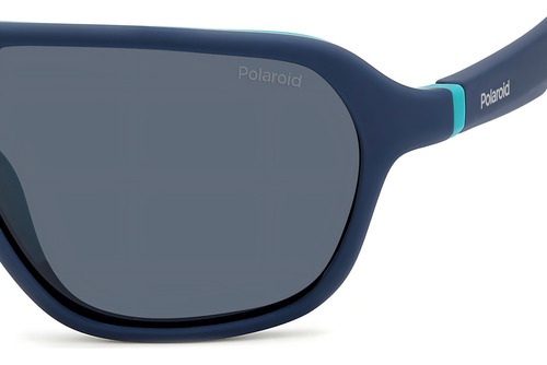Lentes De Sol Polaroid Hombre Mujer 206454fll58c3 Azul Diseño Matte Blue