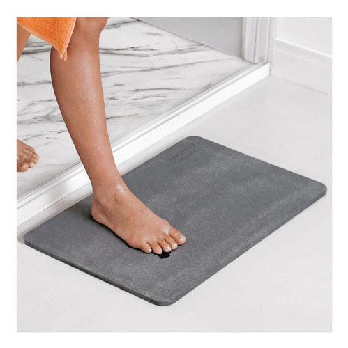 Momo Lifestyle Stone Bath Mat Drytomita 23.6 X 15.4 Graphite