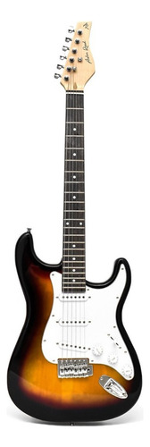 Guitarra eléctrica Aston Reed EGS111 stratocaster de madera maciza sunburst con diapasón de madera artificial